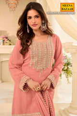 Gajari Embroidered Georgette Ready Made Suit – Elegant Ethnic Wear