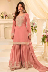 Gajari Embroidered Georgette Ready Made Suit – Elegant Ethnic Wear