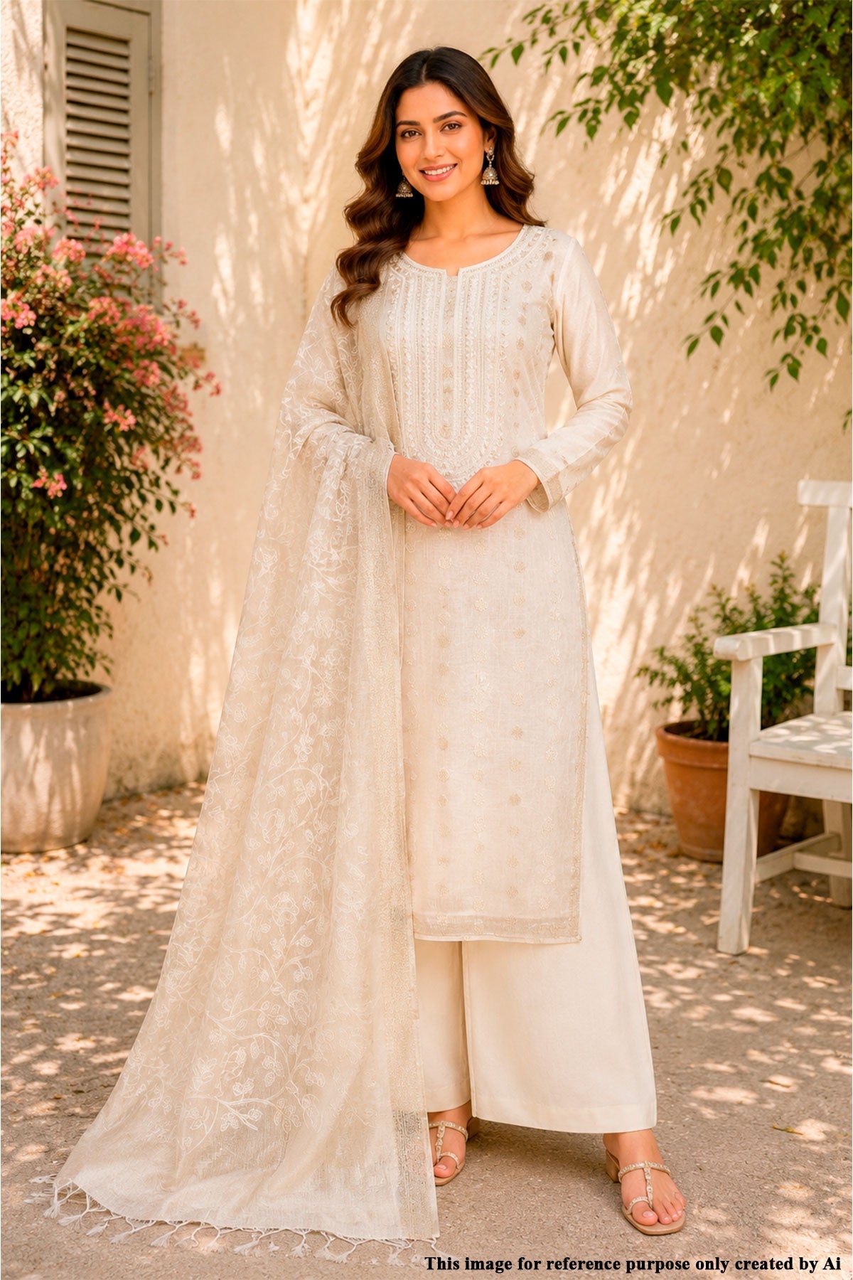 Tussar Cotton Unstitched Suit with Elegant Embroidery Work