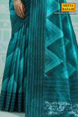 Rama Green Silk Embroidered Saree - Elegant Festive & Wedding Wear
