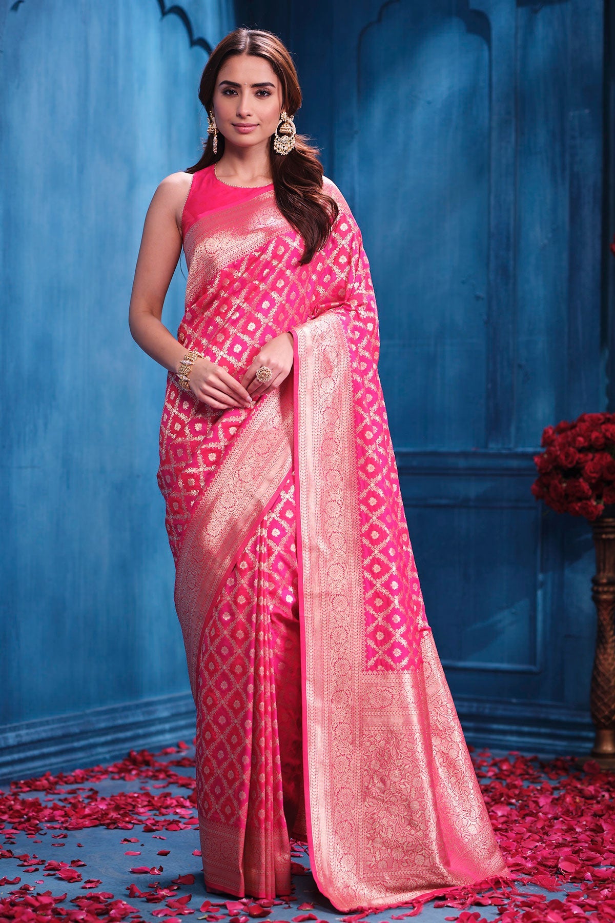 Rani Silk Weaving Saree Elegant Traditional Indian Saree for Women