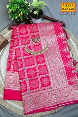 Floral Zaal Rani Silk Zari Woven Saree
