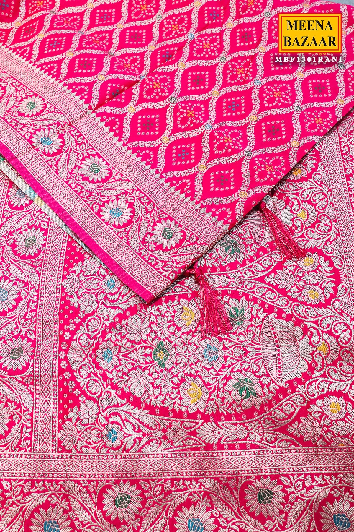 Floral Zaal Rani Silk Zari Woven Saree
