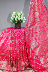 Floral Zaal Rani Silk Zari Woven Saree