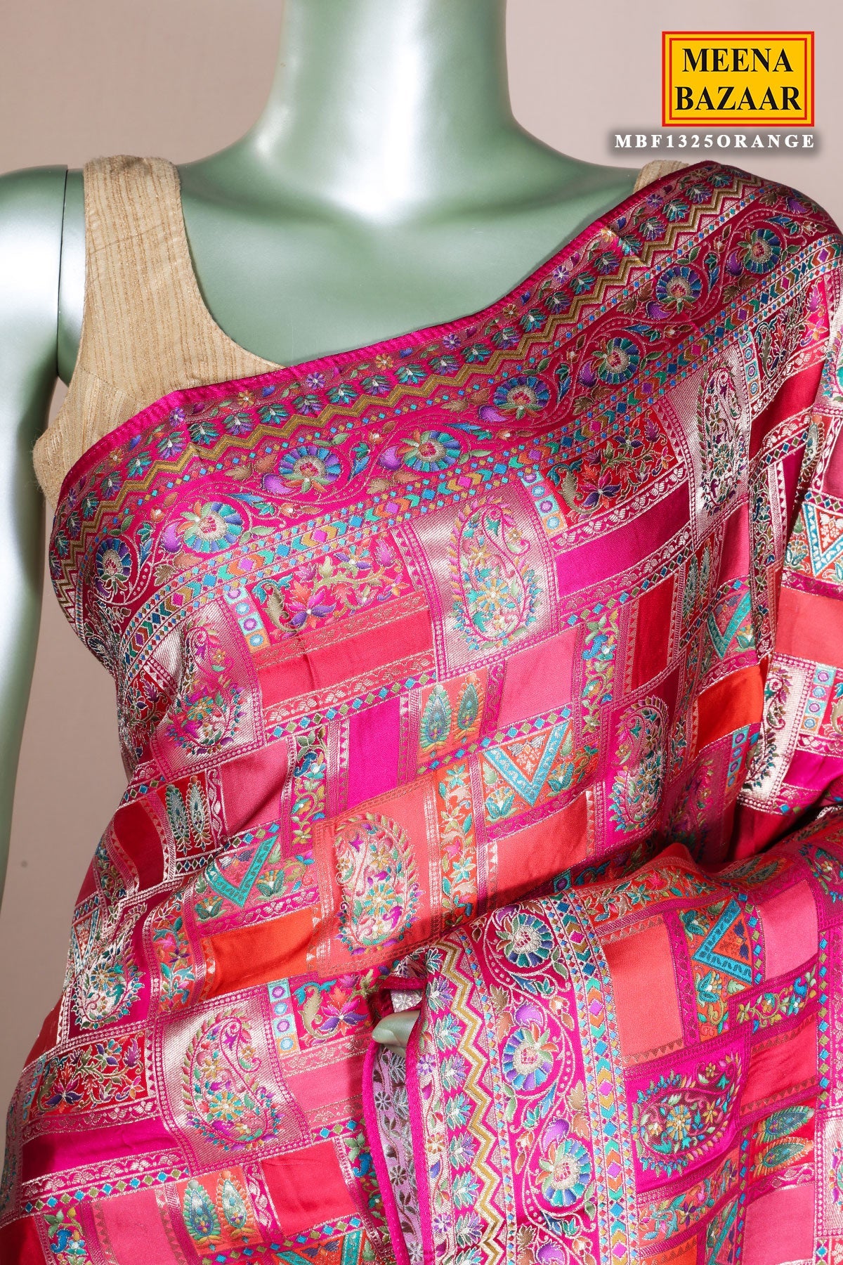 Rust Silk Weaving Saree Traditional Festive & Wedding Wear
