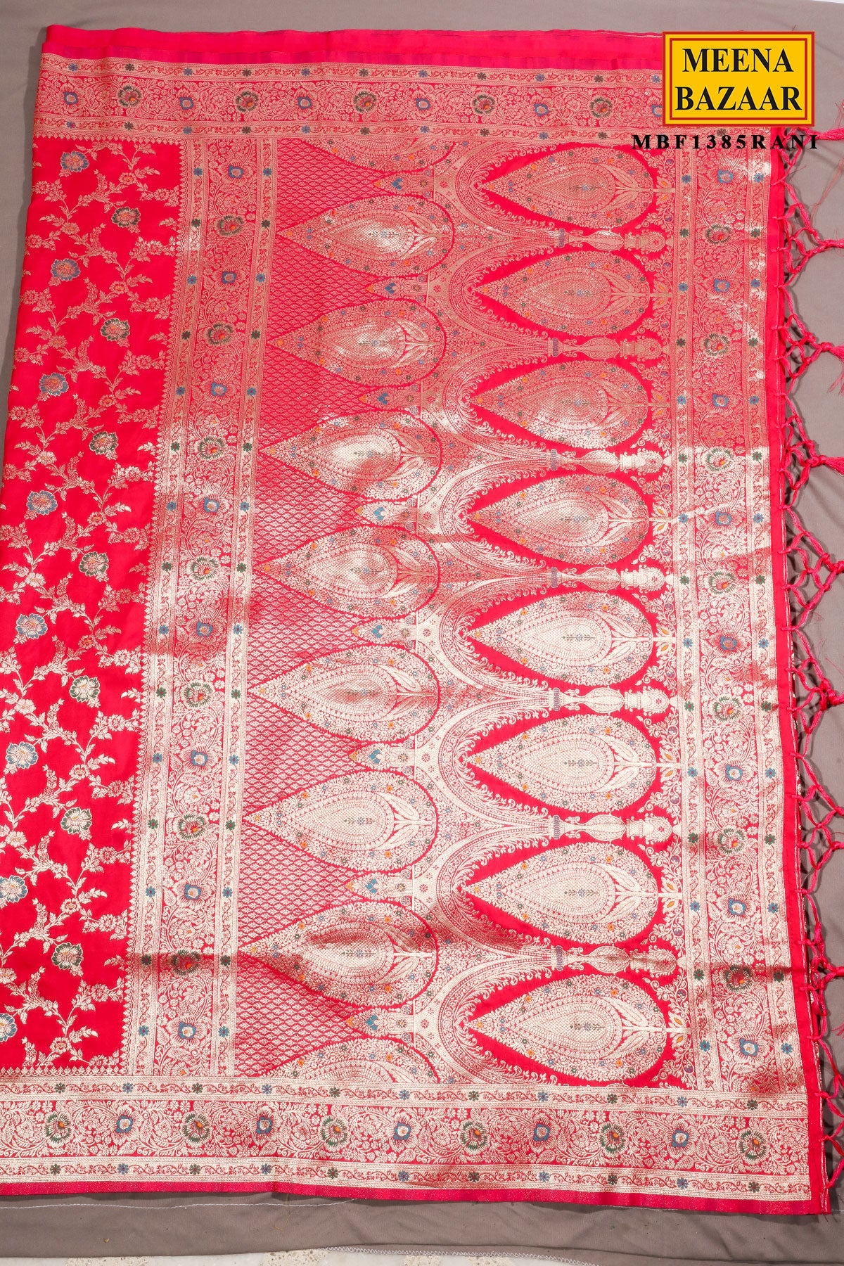 Heritage Rani Silk Saree with Weaving Jal