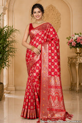 Heritage Rani Silk Saree with Weaving Jal