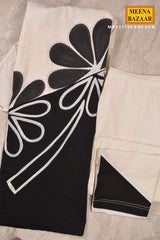 Black and White Floral Printed Cotton Co-ord Set