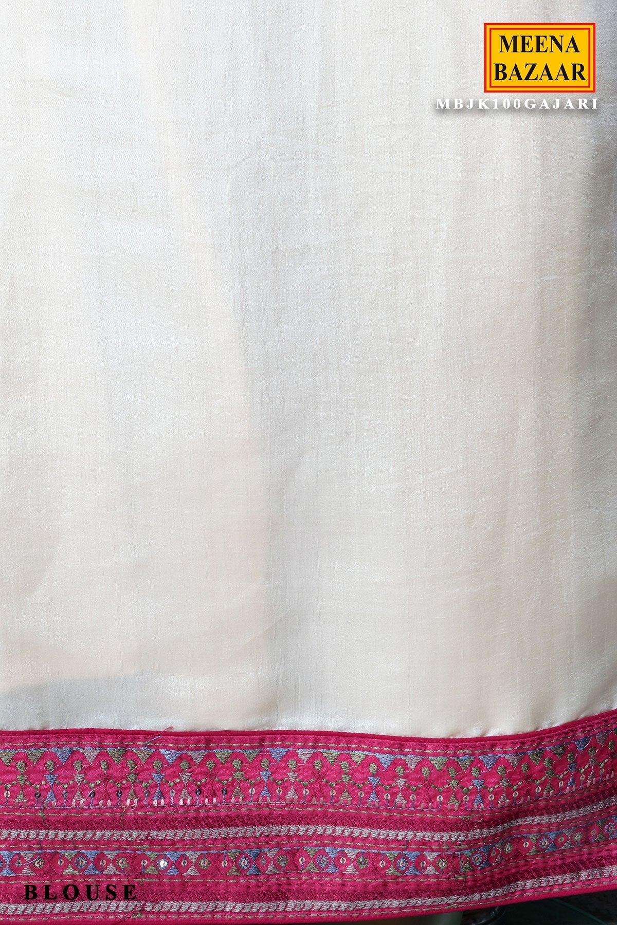 Tusar Silk Saree with Intricate Thread Work & Maroon Sequin Border