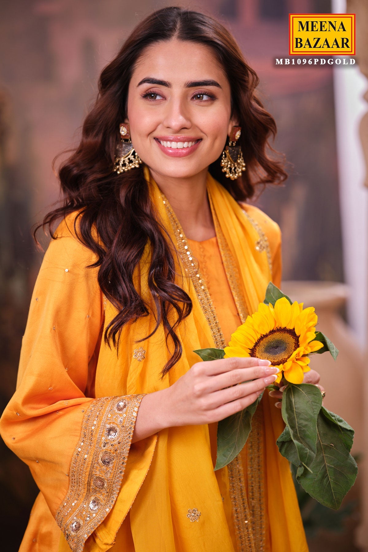 Mustard Silk Shirt Suit Set with Organza Dupatta Elegant Festive & Wedding Wear