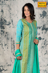 Rama Silk Zari Embroidered Unstitched Suit