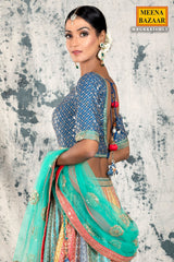 Multicolour Silk & Zari Lehenga