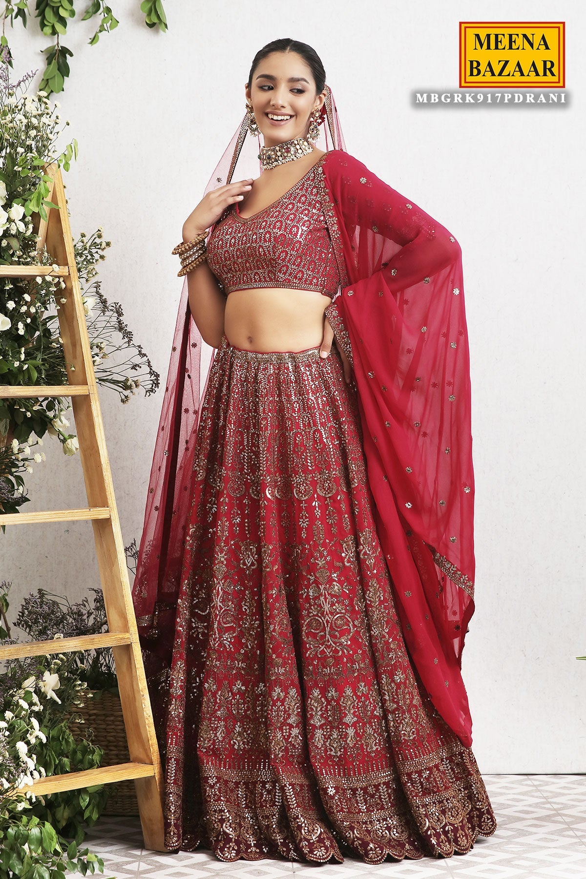 Rani Embroidered Georgette Lehenga