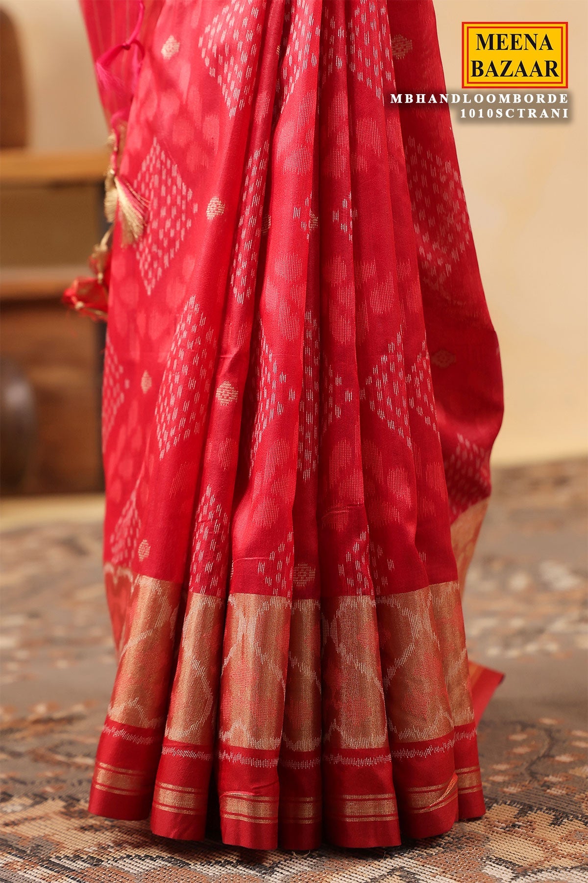 Rani Handloom Silk Saree Traditional Woven Elegance
