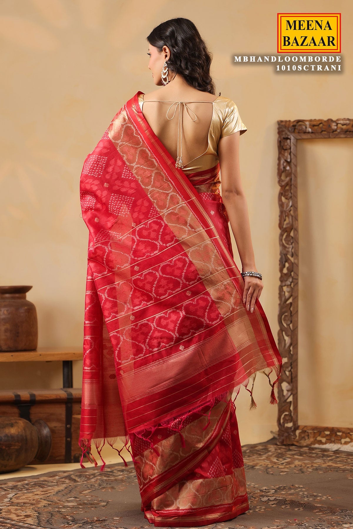 Rani Handloom Silk Saree Traditional Woven Elegance