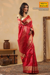 Rani Handloom Silk Saree Traditional Woven Elegance