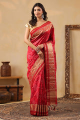 Rani Handloom Silk Saree Traditional Woven Elegance