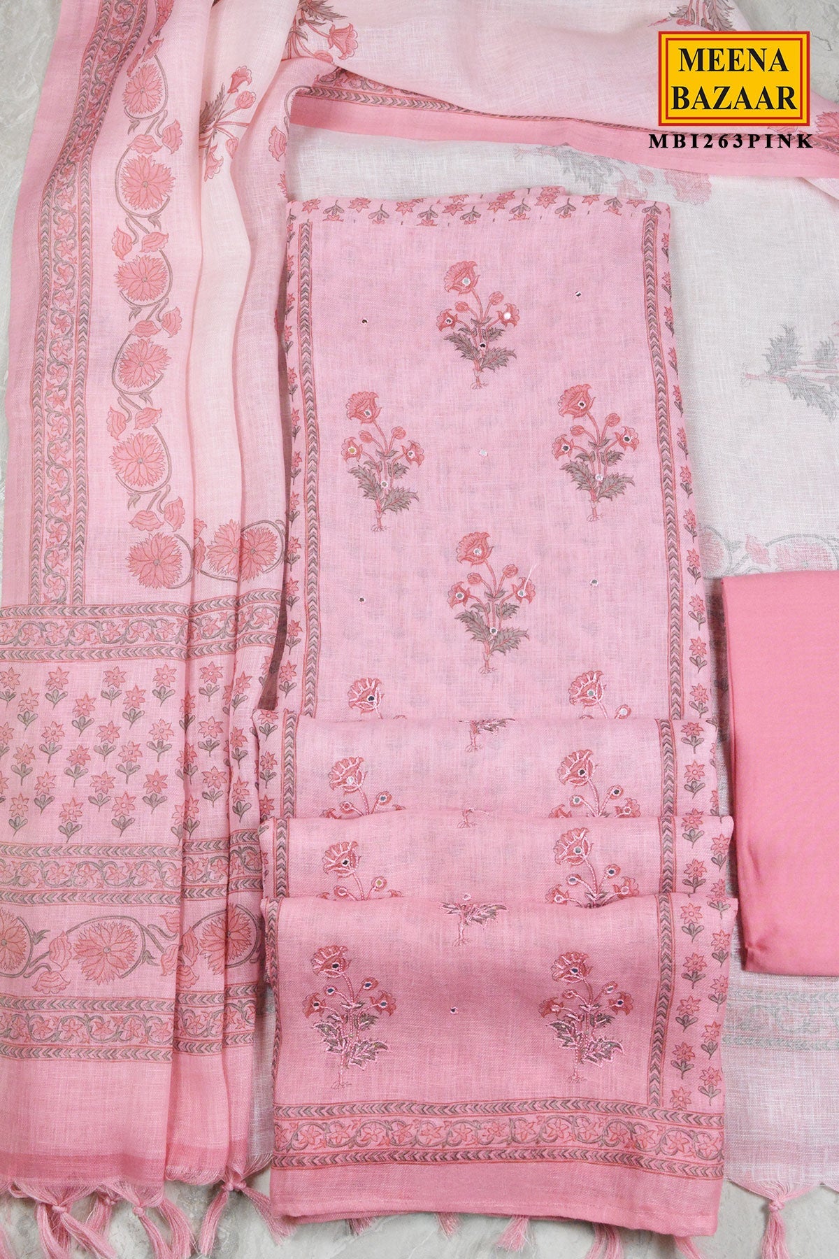 Blush Pink Floral Printed Suit Set