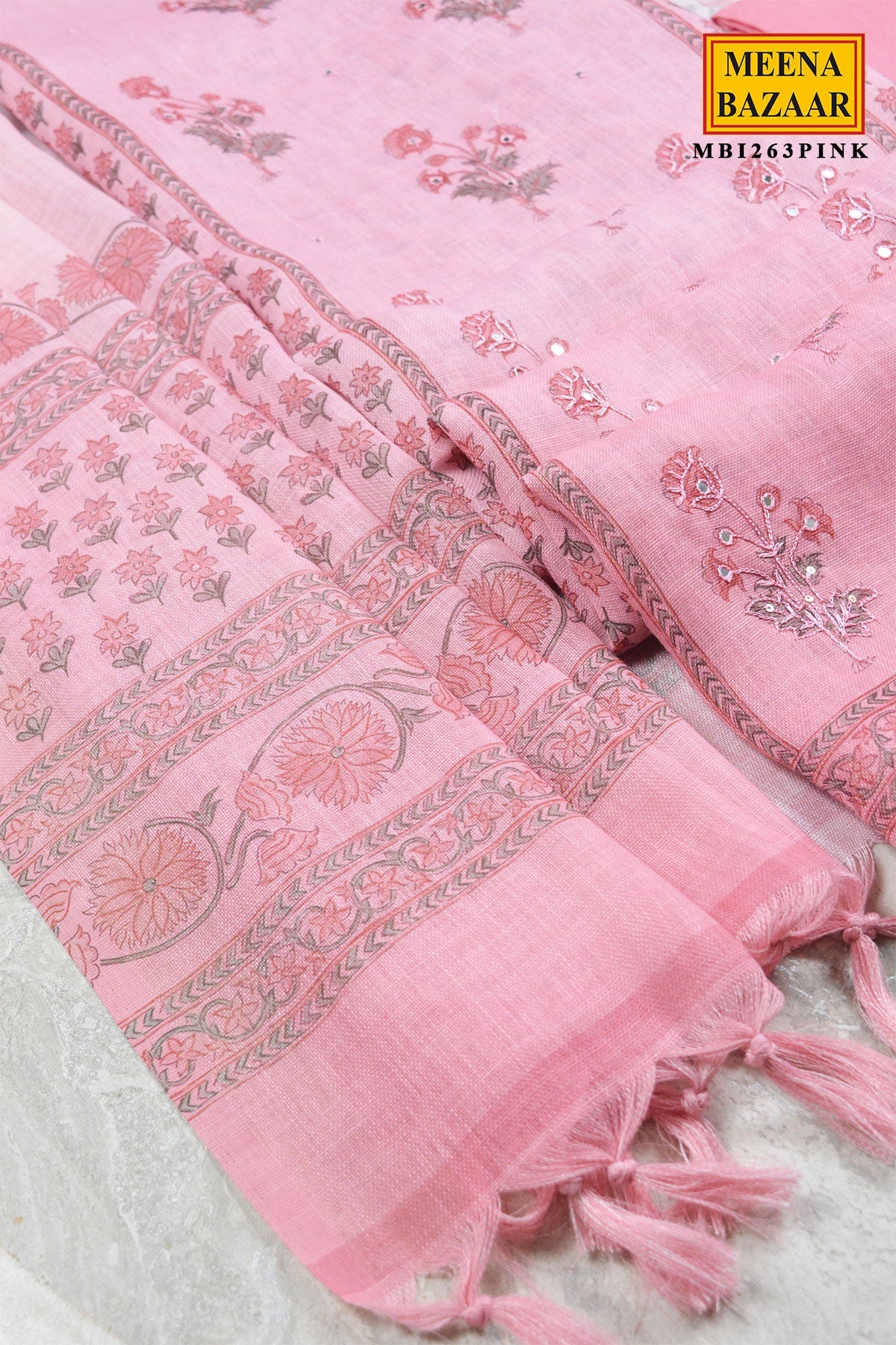 Blush Pink Floral Printed Suit Set