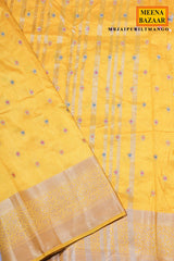 Mango Silk Zari Buti Saree