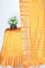 Mango Silk Zari Buti Saree