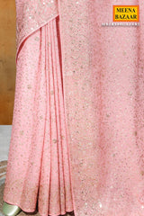 Gajri Georgette Saree with Zari & Sequin Work