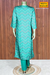 Rama Crepe Ready Made Suit with Elegant Neck Embroidery