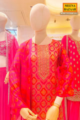 Rani Silk Ready-Made Suit with Neck Embroidery