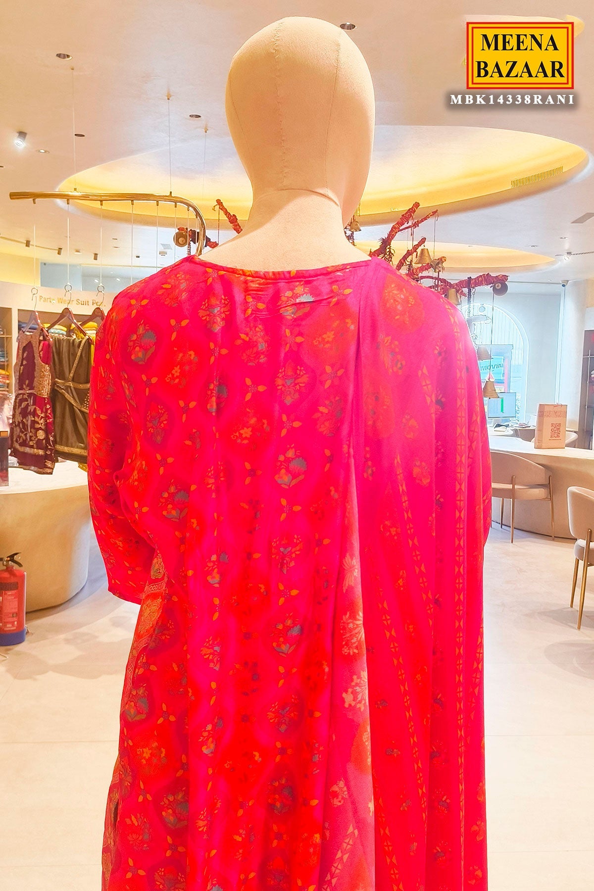 Rani Silk Ready-Made Suit with Neck Embroidery