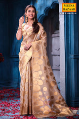 Antiqiue Gold Tissue Weaving Saree Festive & Wedding Wear