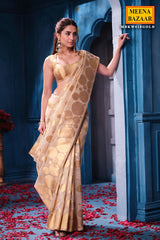 Antiqiue Gold Tissue Weaving Saree Festive & Wedding Wear