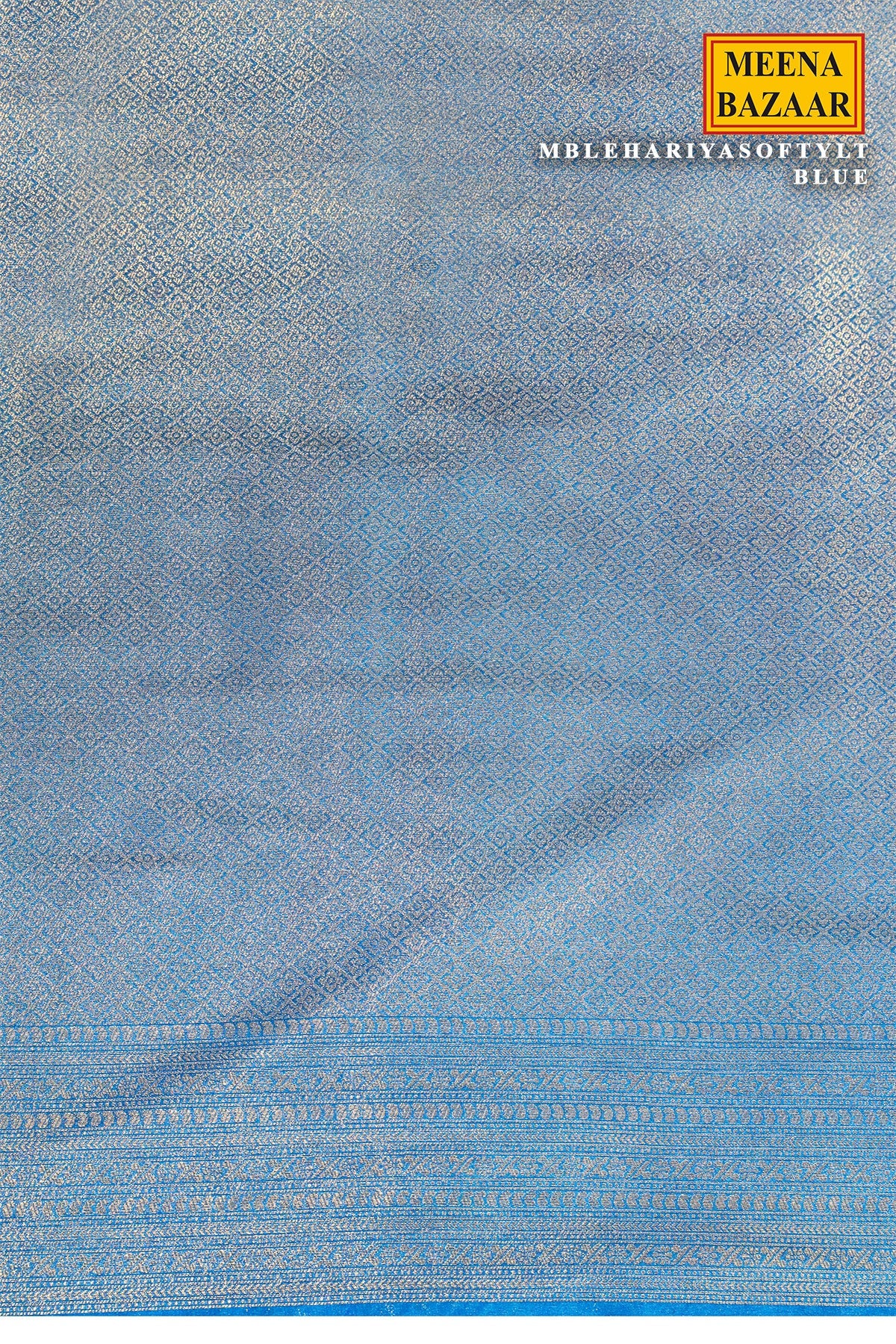 Lehariya Softy Blue Silk Weaving Jal Saree