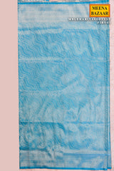 Lehariya Softy Firozi Silk Weaving Saree