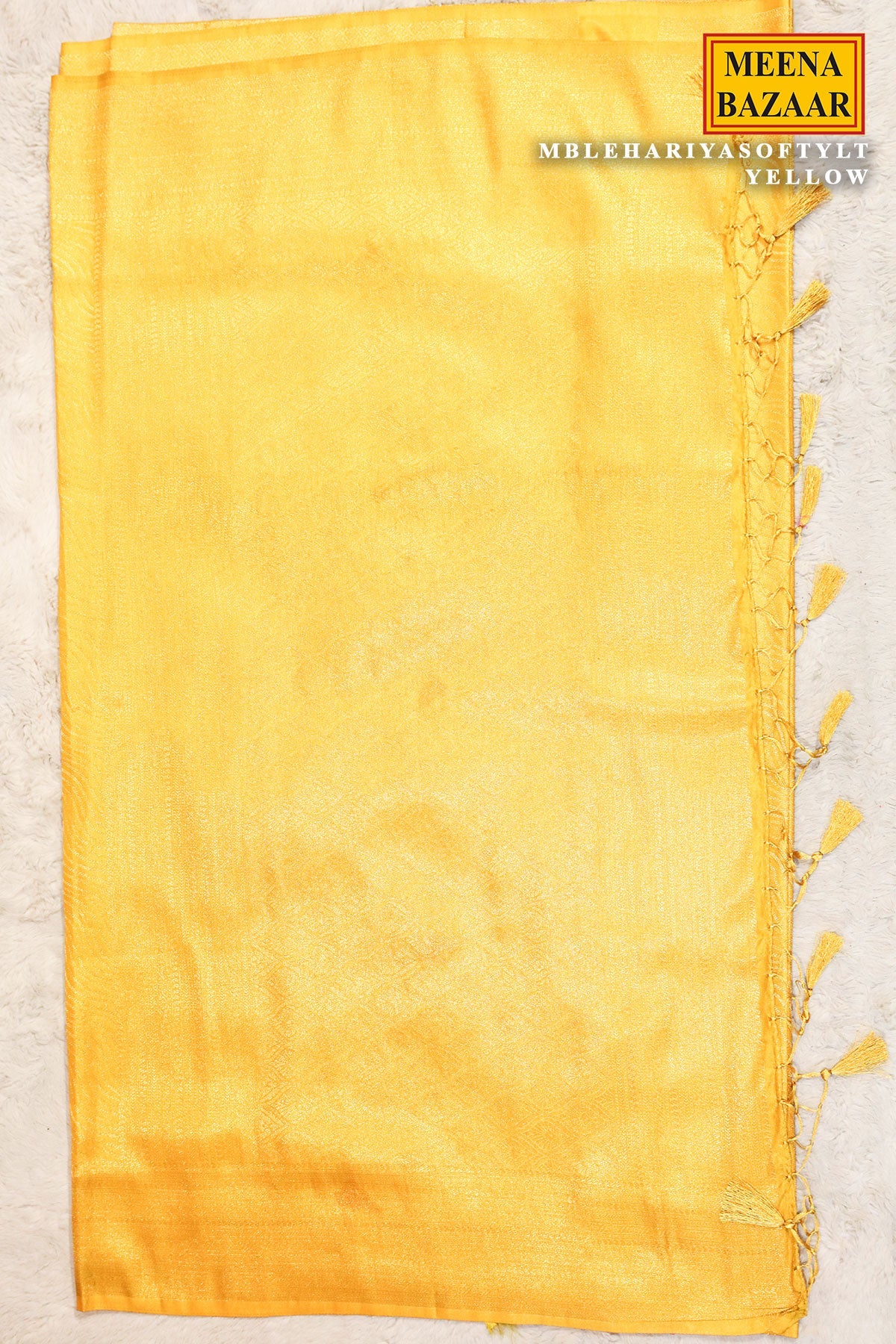 Yellow Silk Weaving Jal Saree