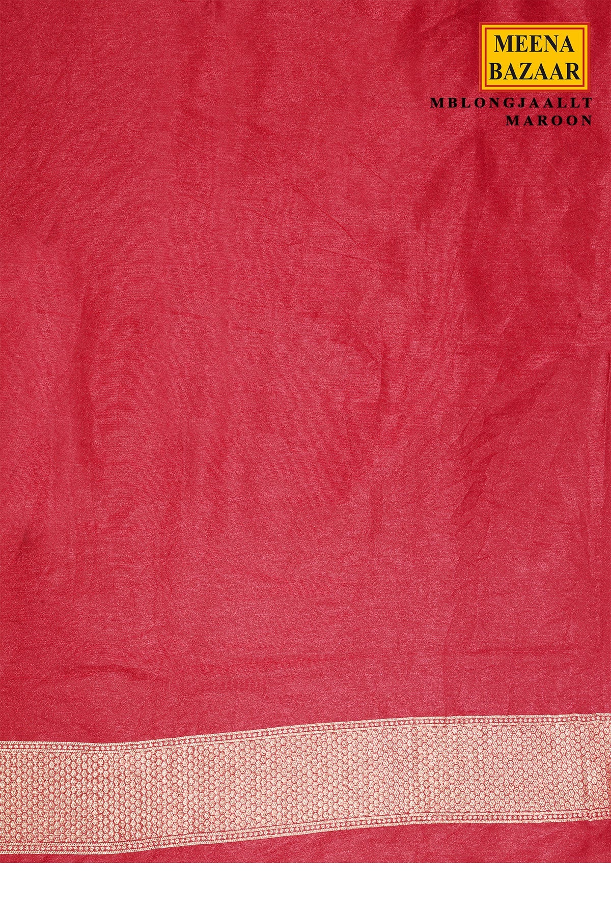 Maroon Silk Saree with Elegant Weaving Buti