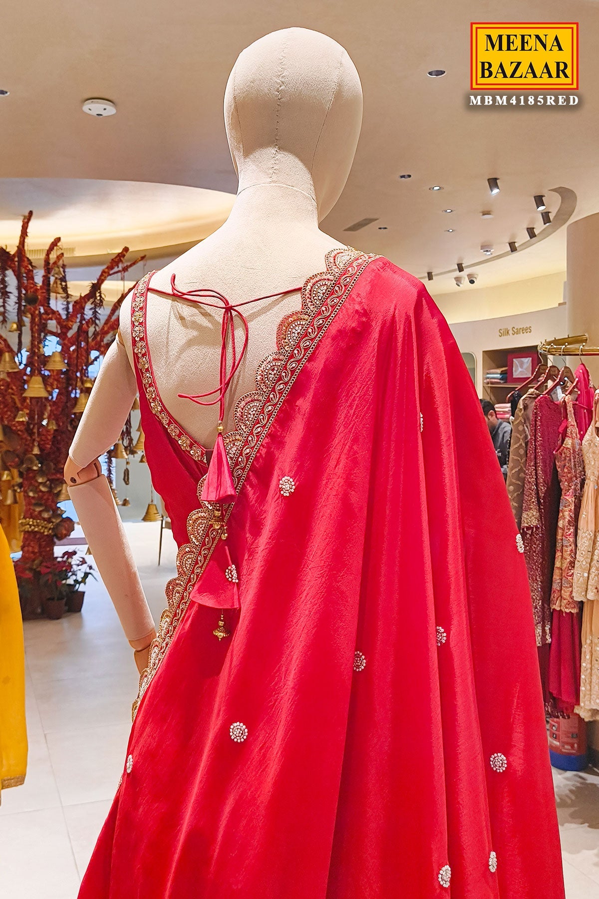 Red Heavy Embroidered Partywear Sharara Set