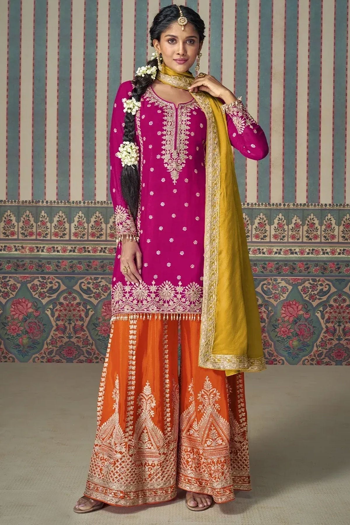 Rani Georgette Embroidered Suit
