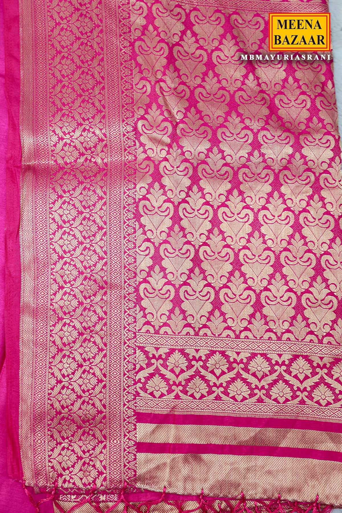 Rani Silk Weaving Buti Saree