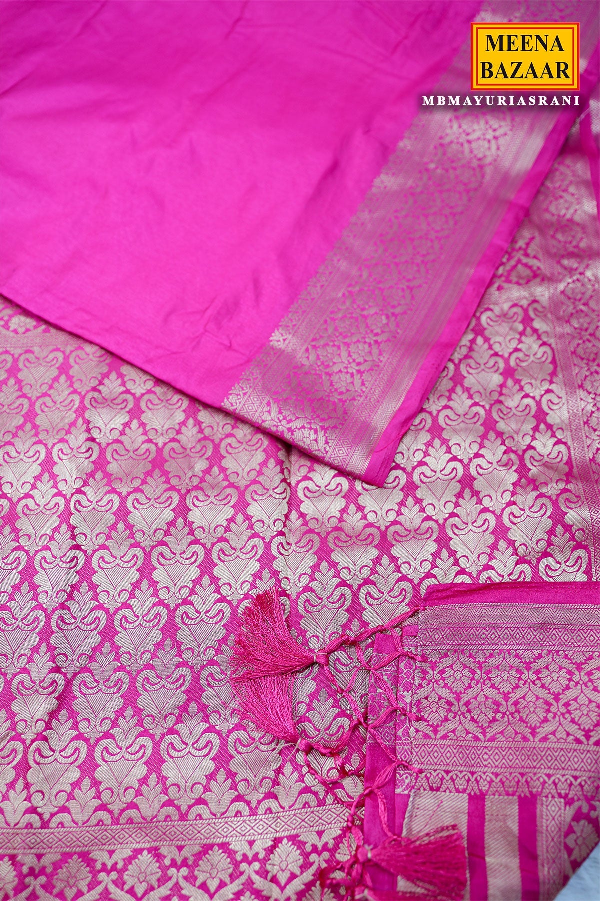 Rani Silk Weaving Buti Saree