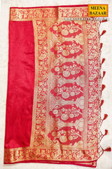Mayuri Maroon Silk Weaving Saree – Traditional Edit
