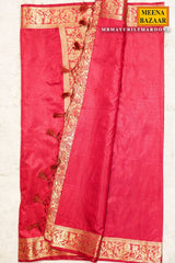 Mayuri Maroon Silk Weaving Saree – Traditional Edit