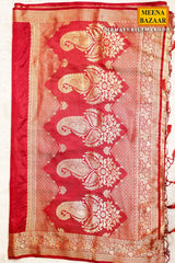 Mayuri Maroon Silk Woven Saree