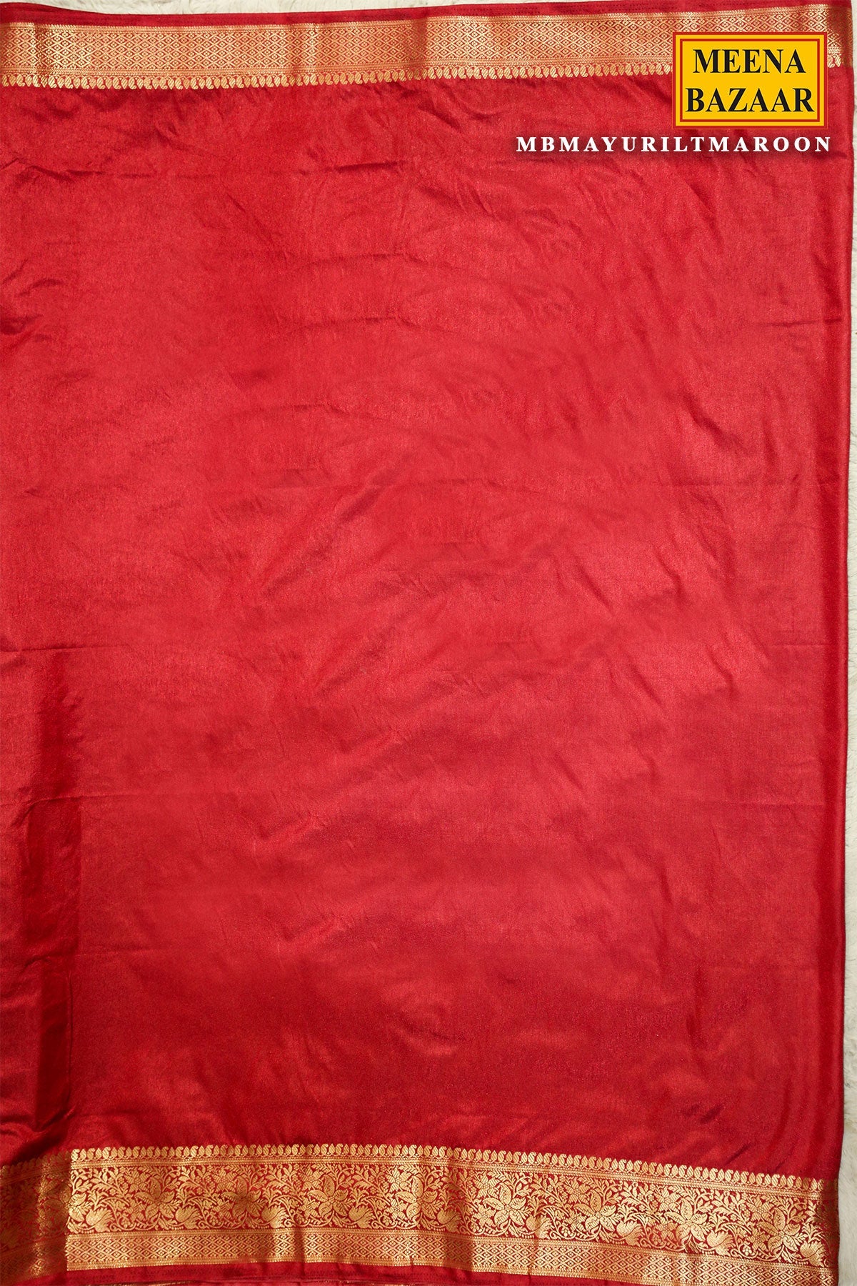 Mayuri Maroon Silk Woven Saree