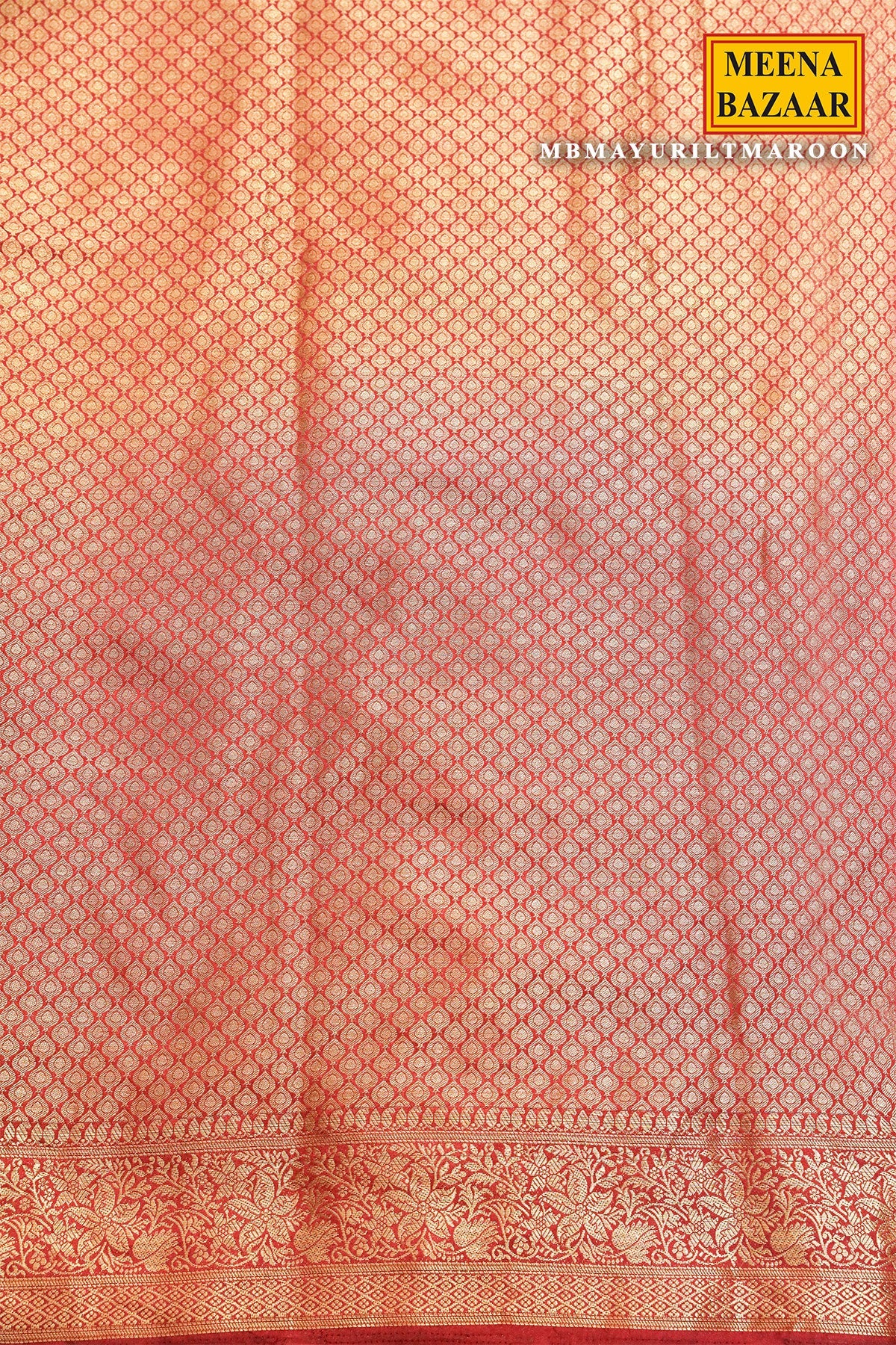 Maroon Silk Weaving Saree