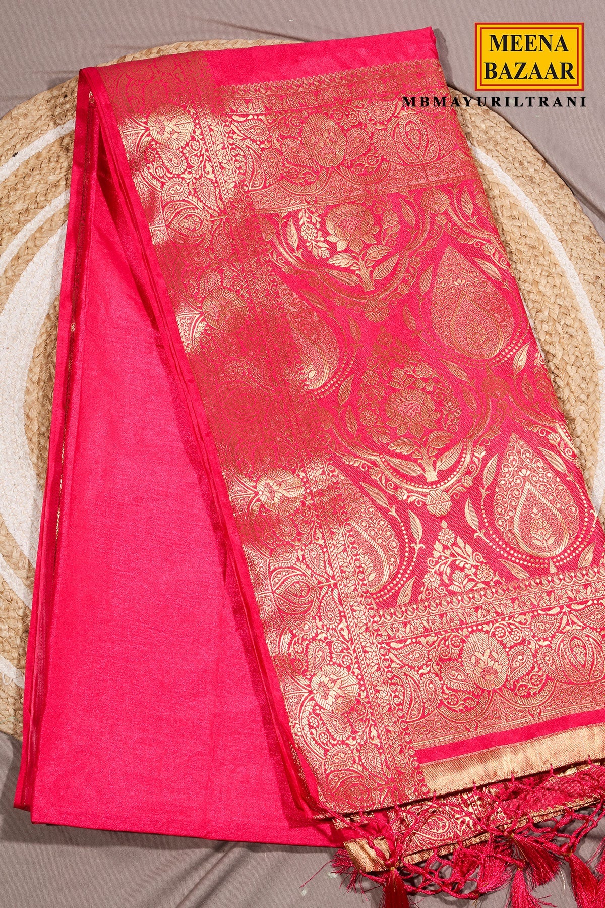 Rani Silk Saree with Signature Woven Elegance