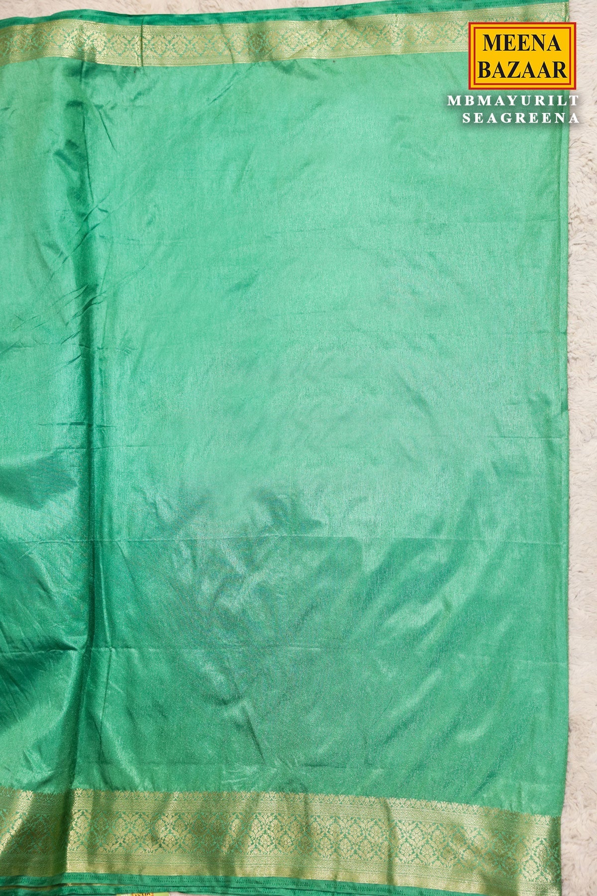 Mayuri Sea Green Silk Weaving Saree
