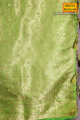 Mehandi Silk Saree With Classic Weaving Buti Work