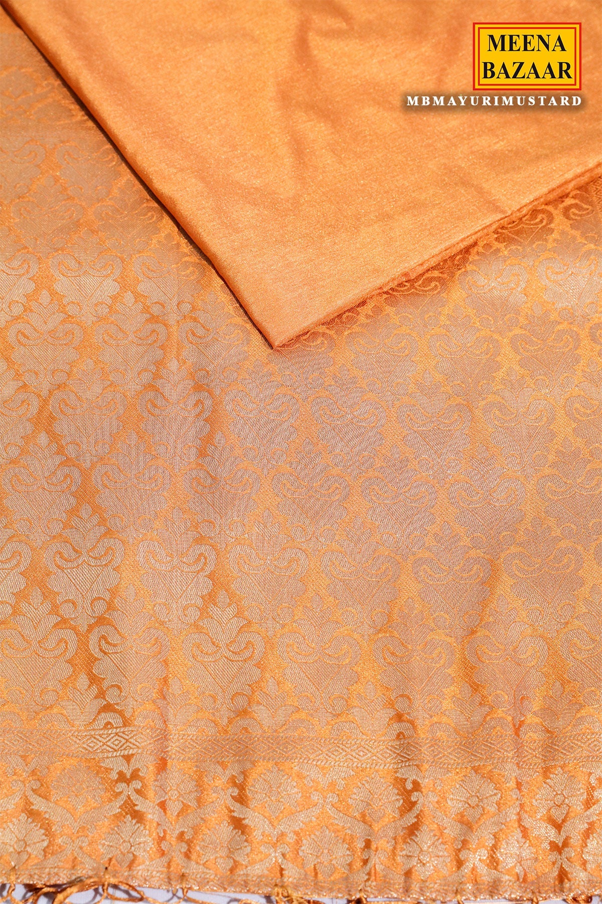 Mustard Silk Saree With Rich Weaving Buti Pattern