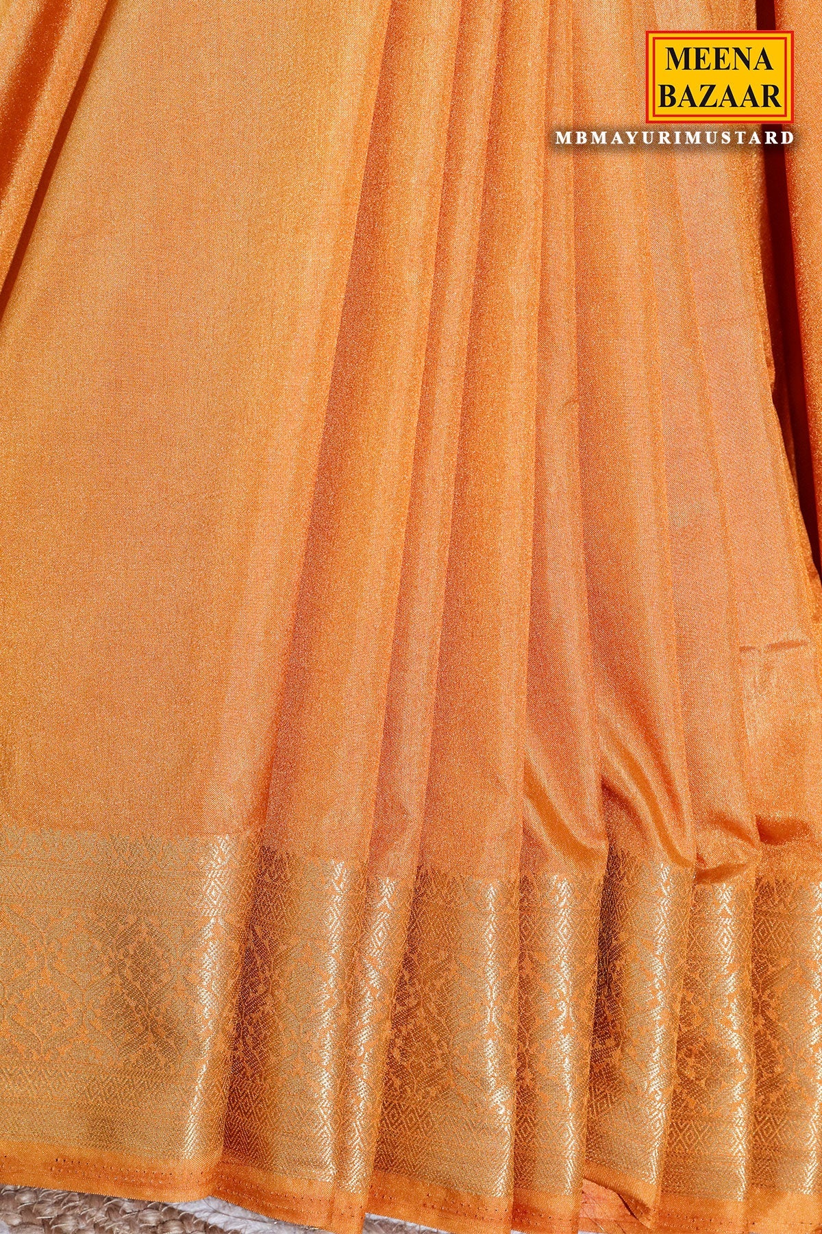 Mustard Silk Saree With Rich Weaving Buti Pattern