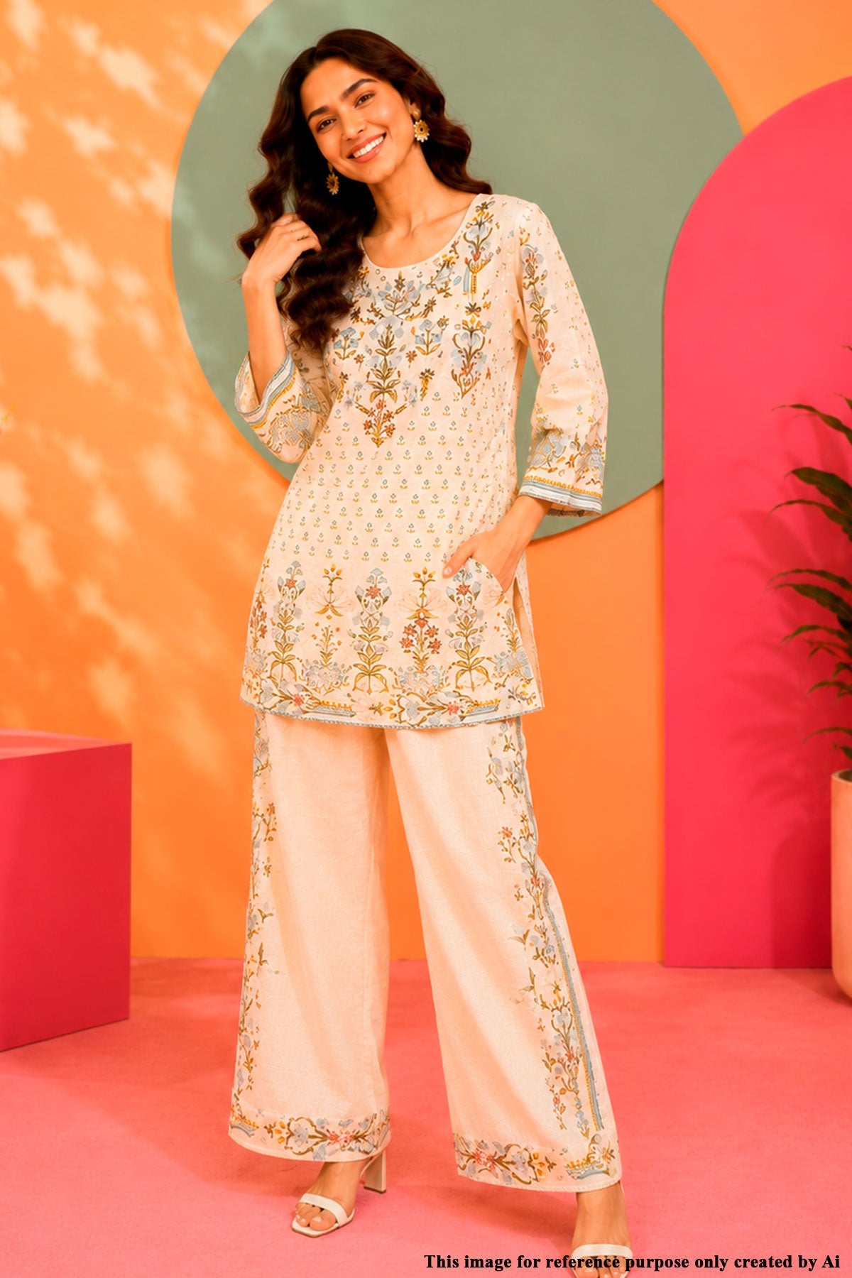Elegant Floral Embroidered Kurta Set